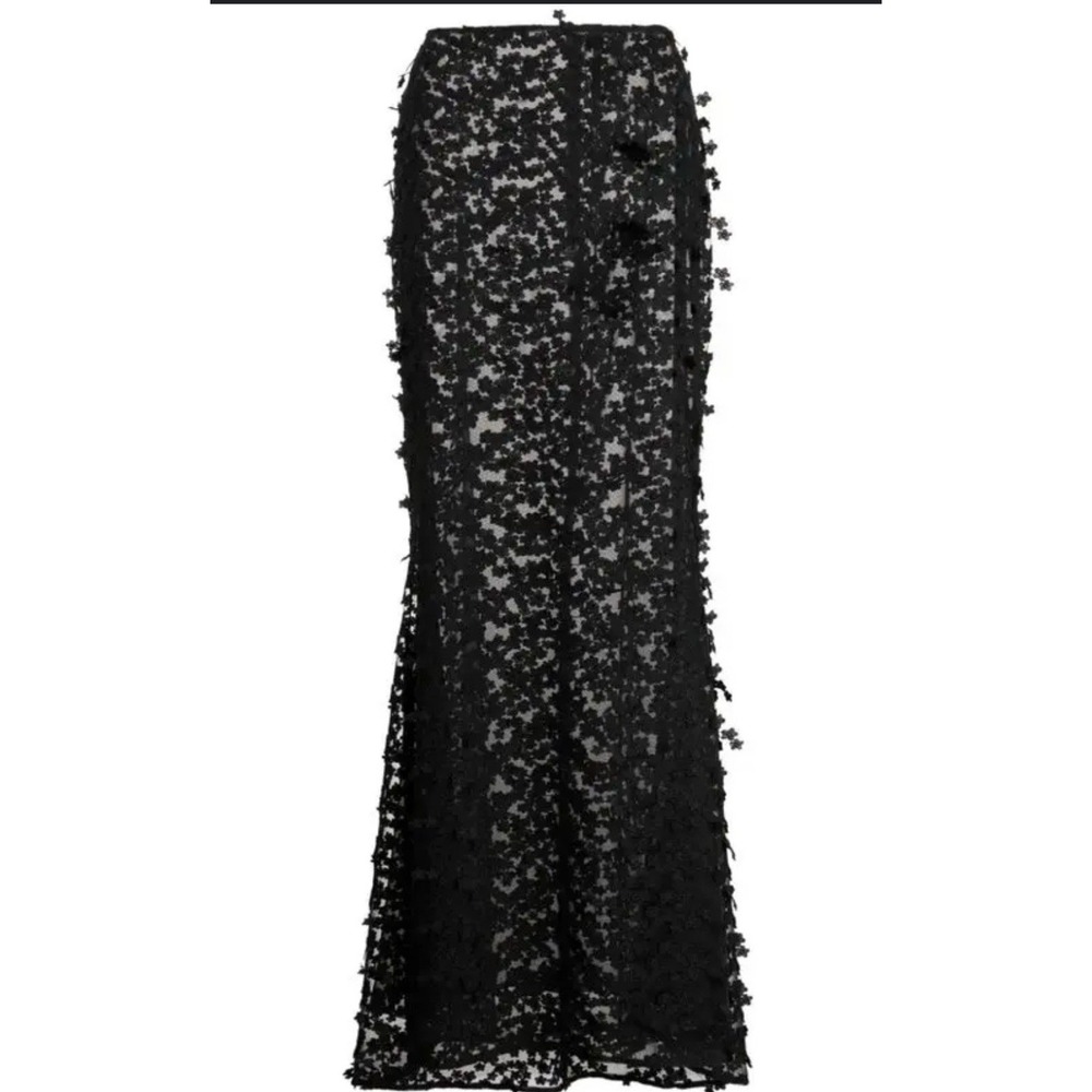 CYNTHIA ROWLEY High-Waisted Floral-Lace Skirt Size 8 Women's NWT $325